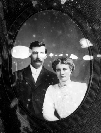 original damaged black and white photo before restoration